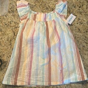 NWT little girls top size 7 pastel stripes great for summer!